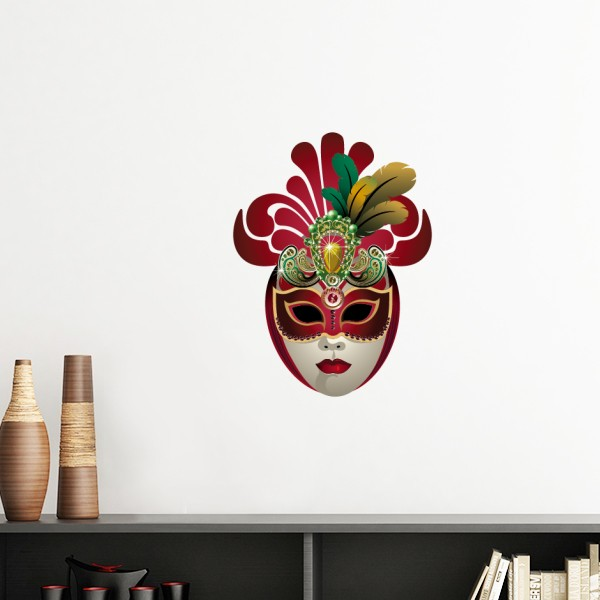 圆脸面具威尼斯狂欢节快乐墙贴壁纸房间贴花
