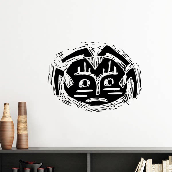 恶灵印第安祭司图腾墙贴壁纸房间贴花