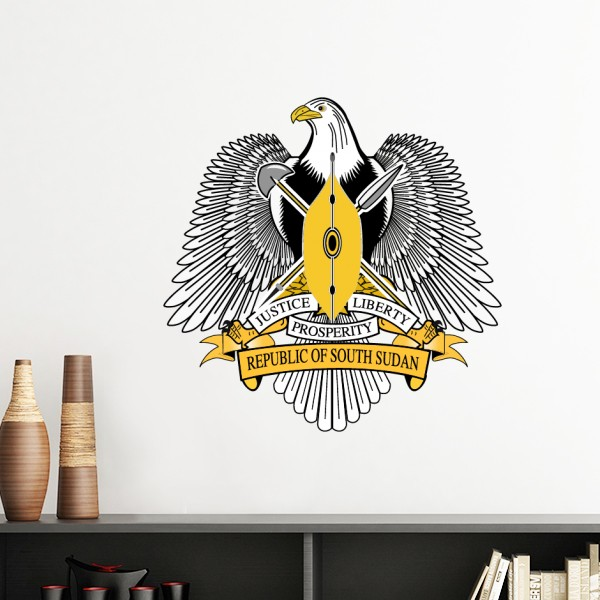 南苏丹非洲国徽墙贴壁纸房间贴花