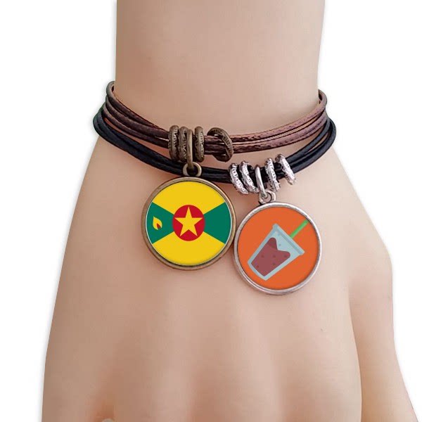 格林纳达北美洲国徽双牌饮料手链