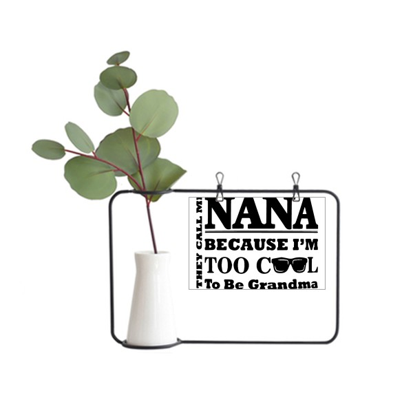 卡通字体英文酷的奶奶金属相框陶瓷花瓶装饰