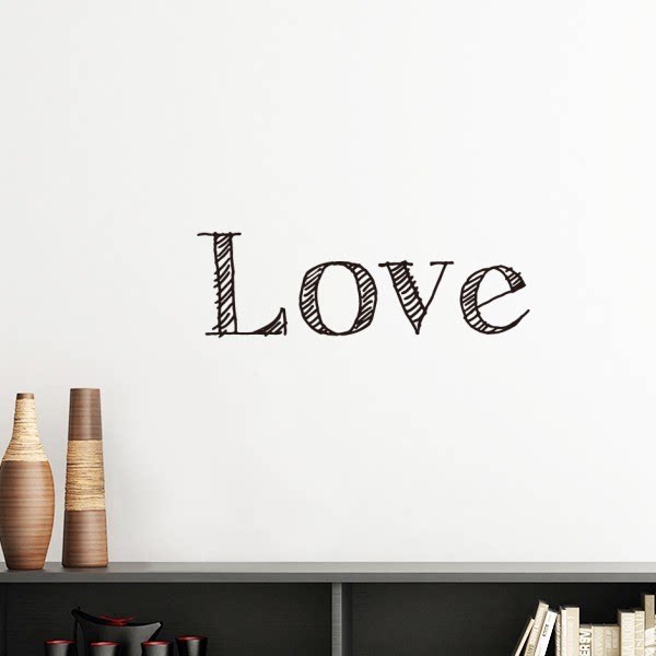 爱love英文情人节墙贴壁纸房间贴花