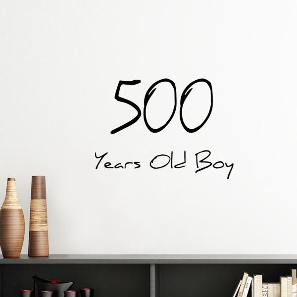 500岁男生年龄墙贴纸剪影背景墙家居卧室房间装饰画可移除贴画