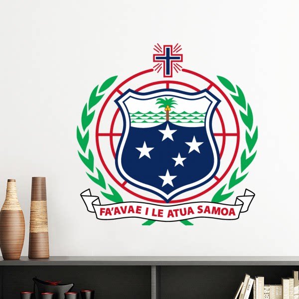 萨摩亚大洋洲国徽墙贴壁纸房间贴花