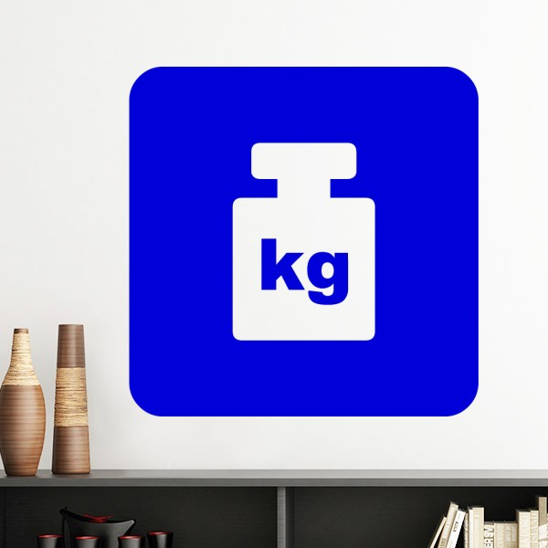 注意重量正方形警告禁止标志插画图案墙贴壁纸房间贴花