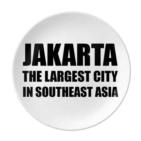 雅加达很大城市东南亚陶瓷餐盘子8寸月光盘餐具家居礼物