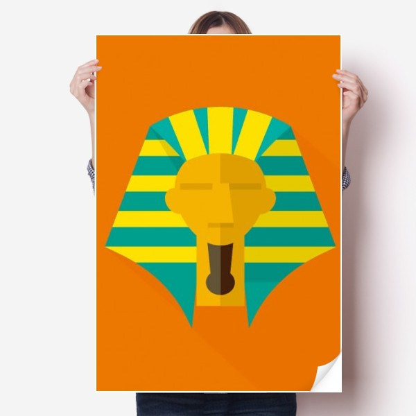 古埃及法老抽象艺术图案海报贴纸80x55cm墙贴纸卧室家居装饰