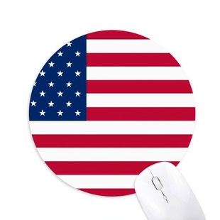 美国国旗北美洲国家象征符号圆形游戏办公防滑橡胶鼠标垫礼物