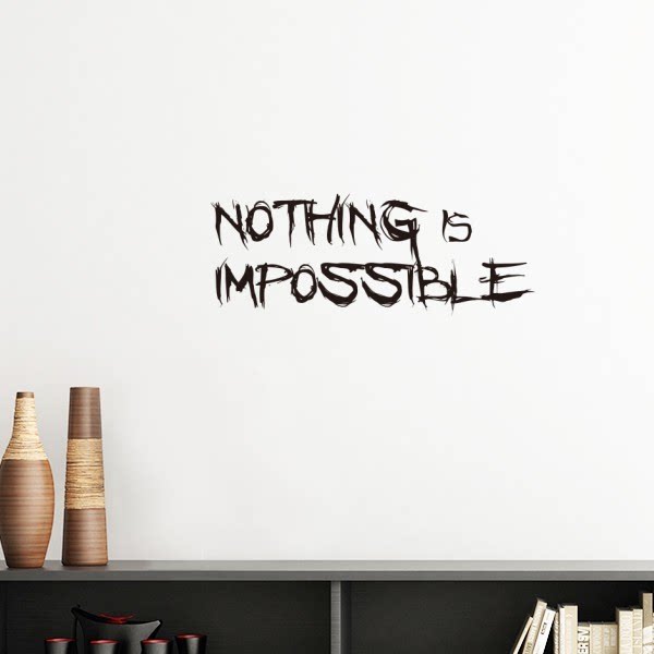 励志英文标语没有什么不可能墙贴壁纸房间贴花