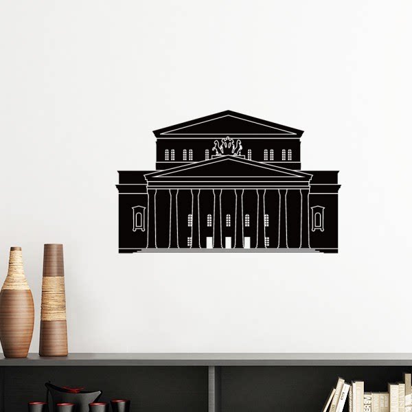 莫斯科剧院剪影图案墙贴壁纸房间贴花