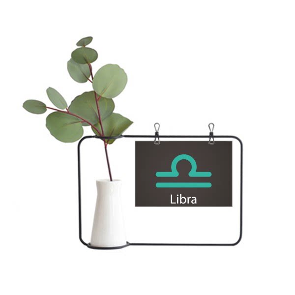 九月十月天秤星座符号金属相框陶瓷花瓶装饰