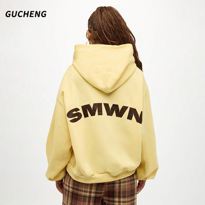 古丞GUCHENG 美式oversize连帽卫衣女士宽松字母印花潮流上衣外套