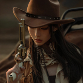 3个尺码 大头围可调节春秋冬季 男女亲子毛呢骑马西部牛仔帽礼帽