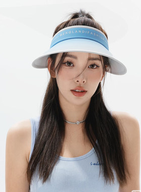 渐变空顶帽防晒宽檐遮阳夏季男女