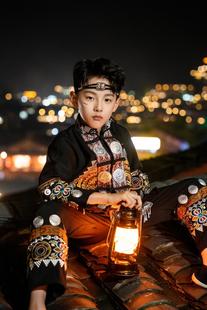 苗族服装男童少数民族男装刺绣服装儿童土家族服饰苗疆旅拍爆款新