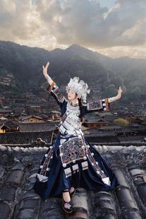 苗族服装女全套刺绣少数民族苗疆少女土家族盛装舞台旅拍演出服新