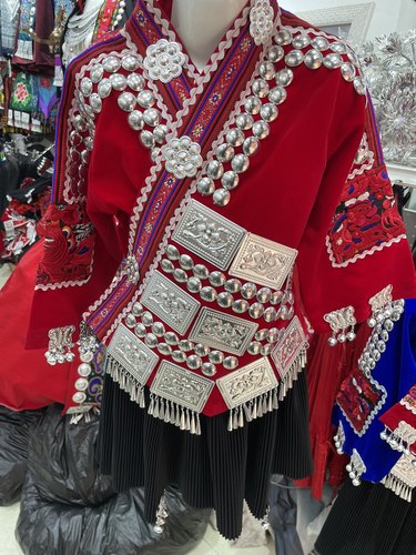 新款贵州云南盛装湘西少数民族服饰儿童舞台演出服半身百褶裙