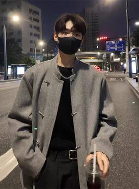 新中式男装毛呢外套高级