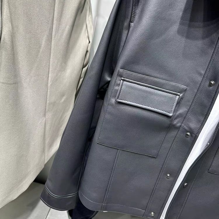 秋季简约皮衣夹克男帅气港风韩版潮流工装休闲上衣男士机车服