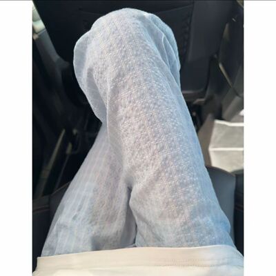 夏季薄款泡泡纱休闲裤男士潮牌格子长裤宽松直筒系带运动裤男裤子
