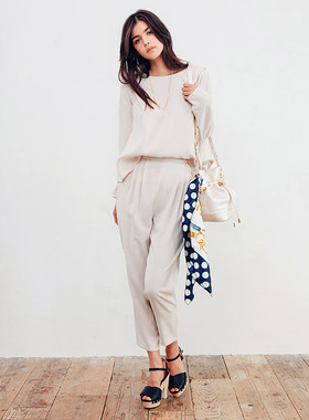 rou*e di@mant 日单潮牌 简约通勤修身显瘦气质九分小脚裤 哈