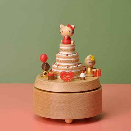 wooderfullife音乐盒Kitty猫咪旋转八音盒小孩女友生日情人节礼物