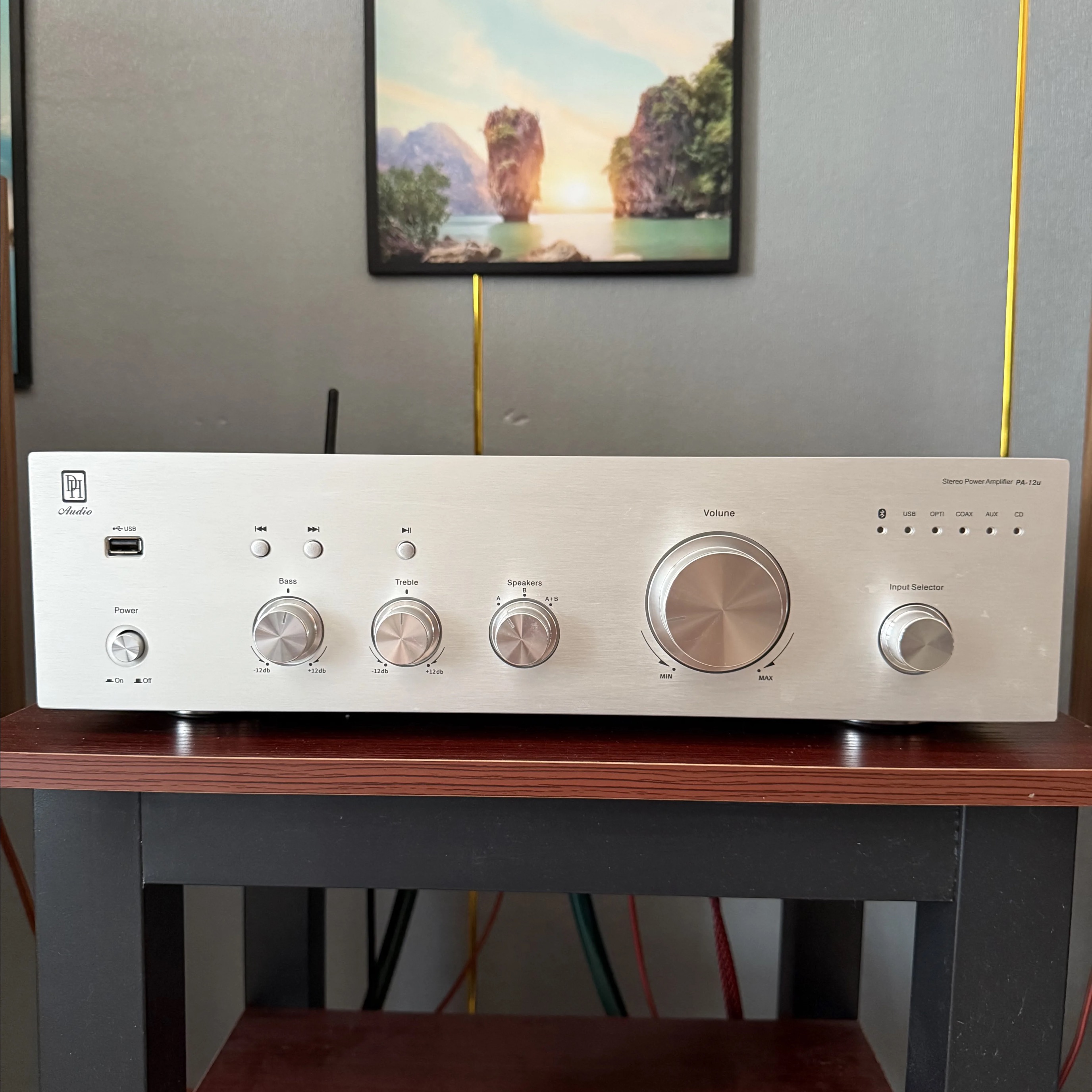 丹麦DH PA-12U合并HIFI功放机 蓝牙USB发烧立体声AB组音箱放大器