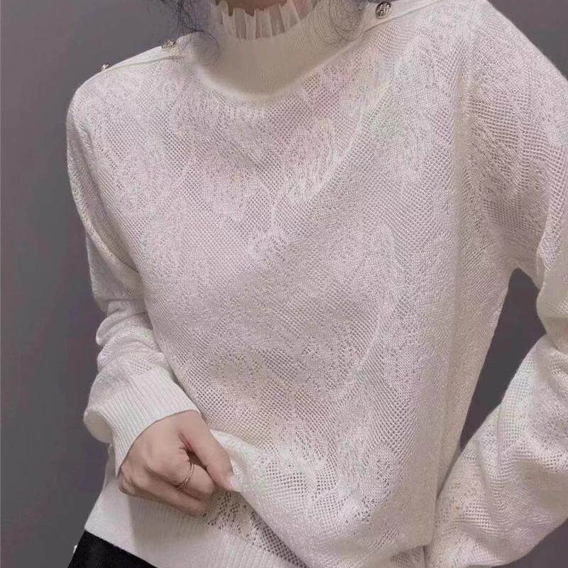 衣唯硕半高领秋冬新针织打底衫女
