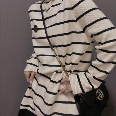 衣唯硕秋冬针织打底衫中长上衣女