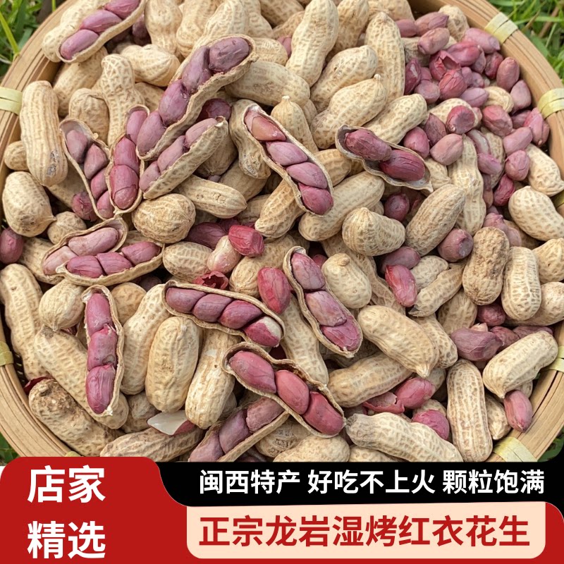 福建特产龙岩湿烤红衣花生/七彩花生 下酒菜零食香酥爽口新花生