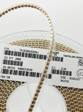 3528贴片钽电容 B型25V 10UF 106K精度10% TAJB106K025RNJ 1210