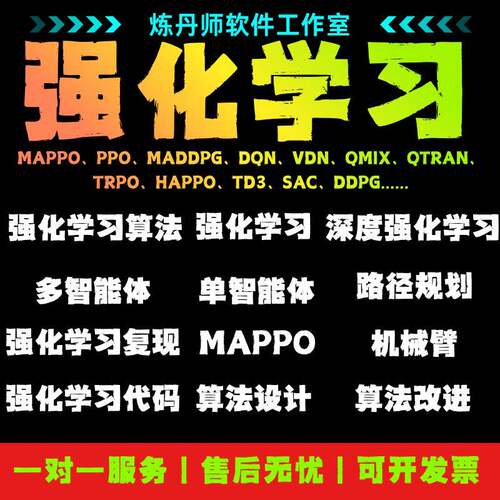强化学习算法改进创新代做多智能体单智能体深度强化学习代码复现