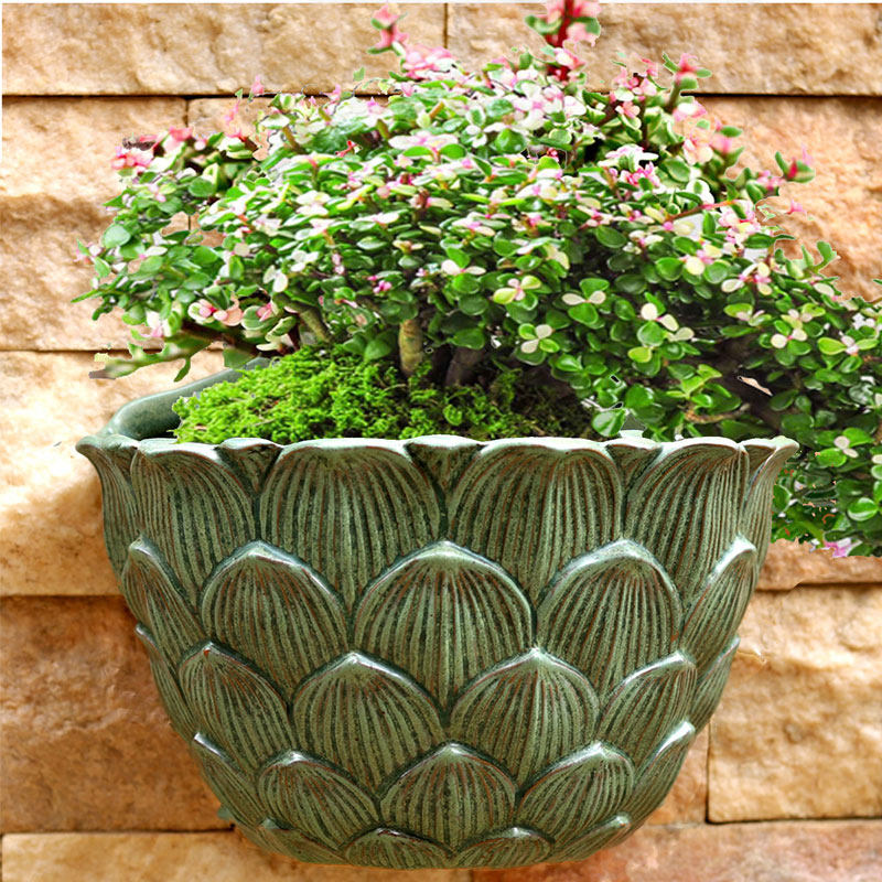 壁挂墙上陶瓷花盆阳台客厅墙上装饰品垂吊绿萝铜钱草悬式多肉水培,鲜花速递/花卉仿真/绿植园艺,花盆,淘宝优惠券,粉丝福利购,淘宝优惠卷