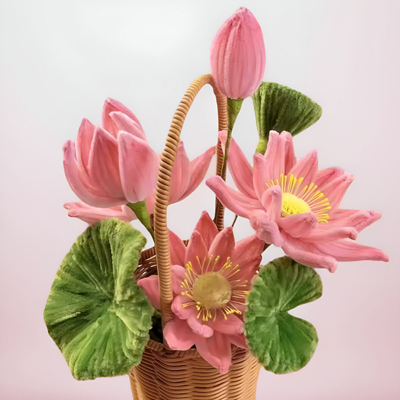 扭扭花束手工diy创意材料包荷花花篮生日礼物女生送男生闺蜜毕业