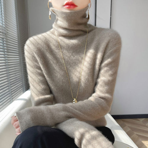 秋冬高领慵懒风女内搭针织衫