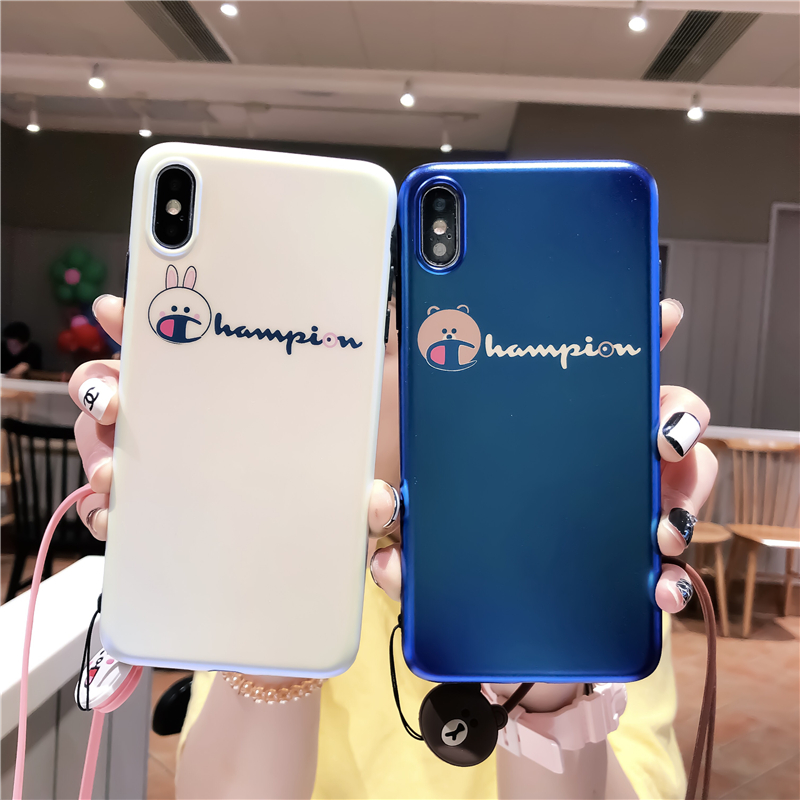 linefriends布朗熊苹果全包手机壳