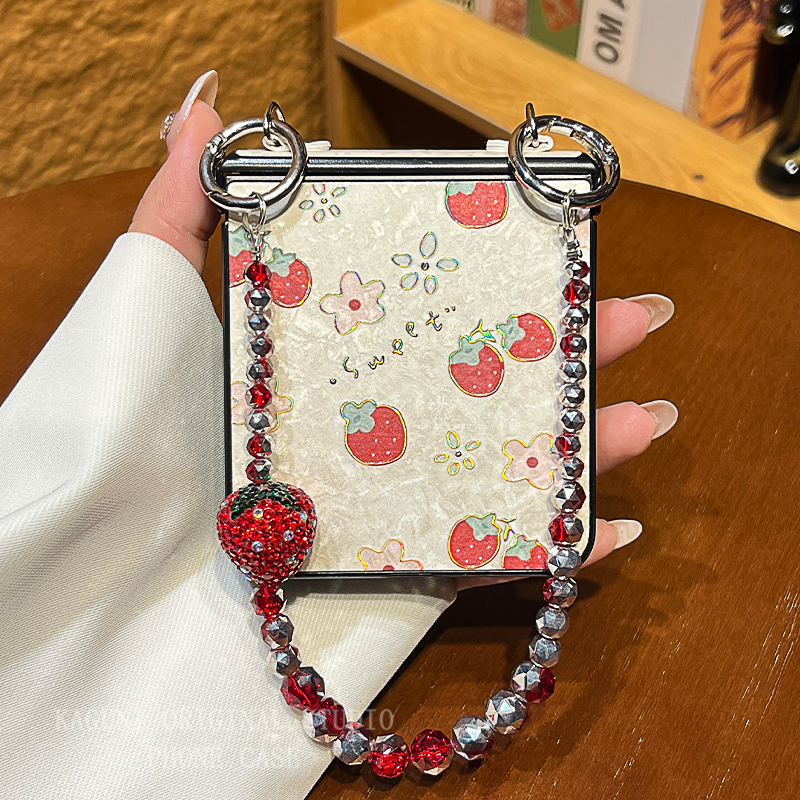 铰链全包保护｜草莓耐脏皮纹外壳