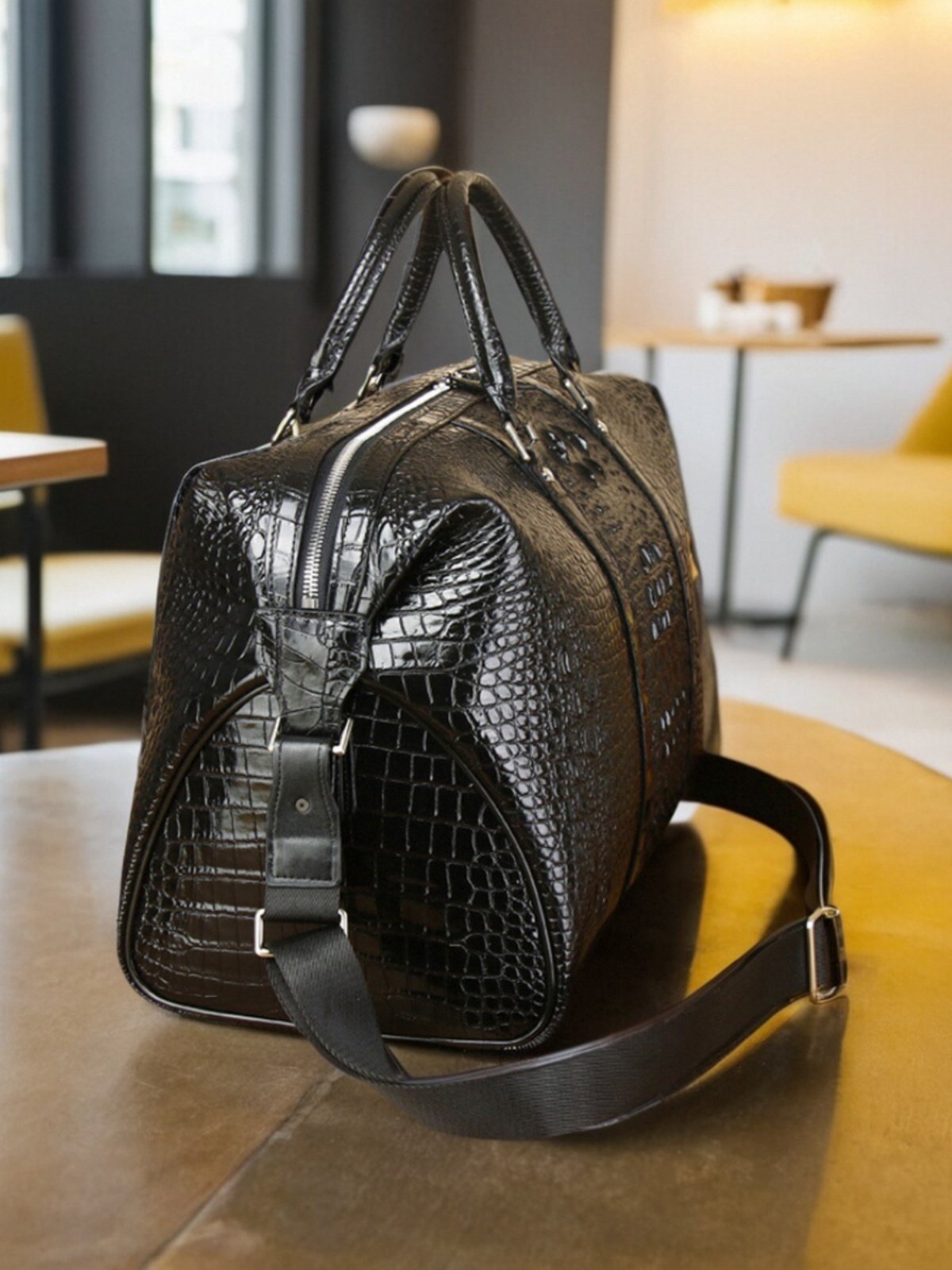 Large Genuine Crocodile Travel Backpack for Men Luxury - Product image 2