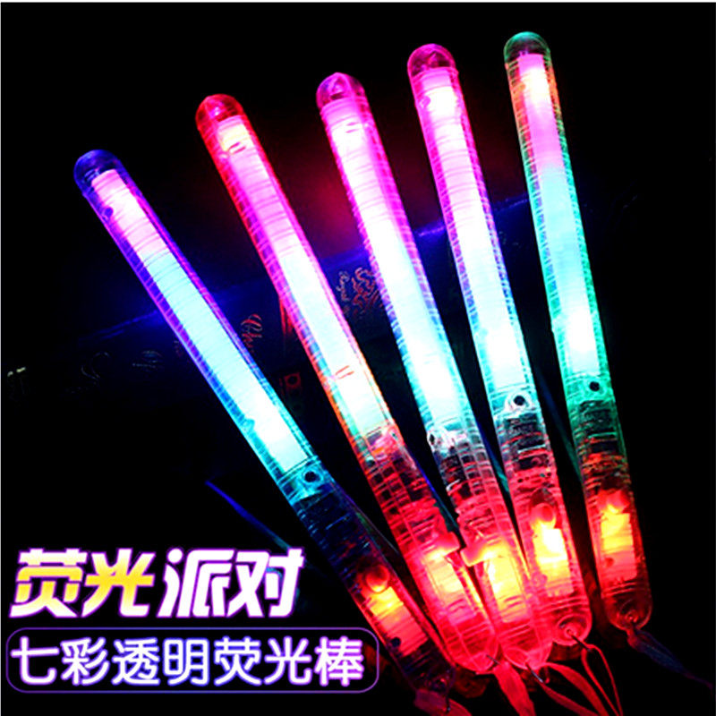 厂家直销闪光棒/七彩荧光棒/晚会气氛助威道具/发光棒/LED电子棒_虎窝淘
