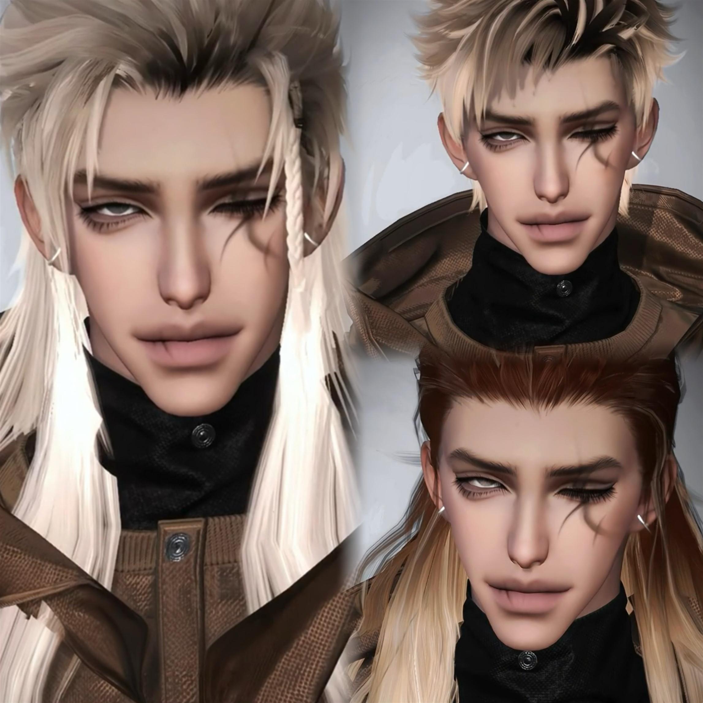 秒发2款 棘野 逆水寒手游捏脸男 西西西树捏脸 超帅成男捏脸