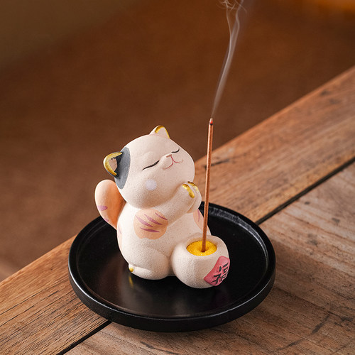 线香香炉招财猫茶室摆件故宫文创