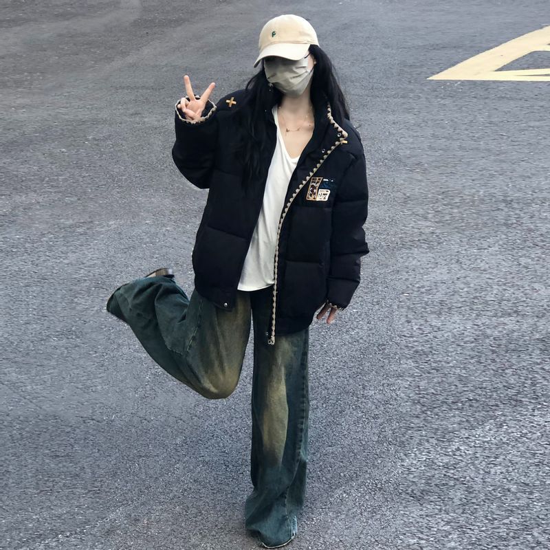 情侣装亿万少年BUFU国潮牌民族风棉服男女冬季刺绣棉衣外套面包服