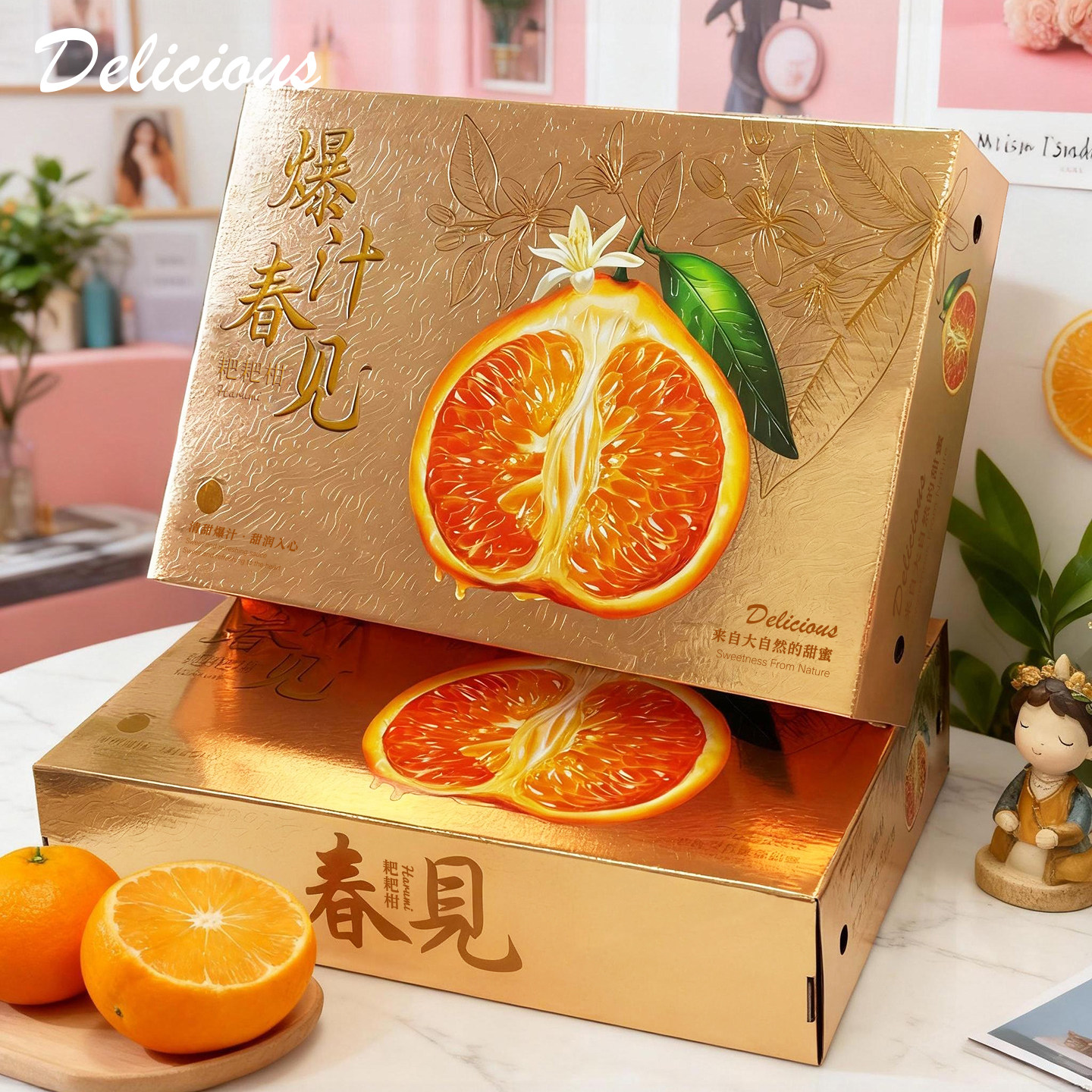 辛晟高档春见耙耙柑包装盒礼品盒柑橘礼盒天地盖礼盒空盒子定制,包装,礼品盒,淘宝优惠券,粉丝福利购,淘宝优惠卷