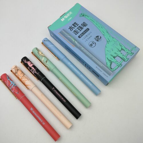 晨光拔盖速干签字笔中性笔大容量