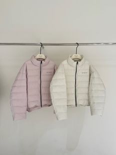 新百搭保暖外套 简约立领排骨90白鸭绒羽绒服女冬季 MOCHA DAN韩版