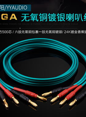杨阳YYAUDIO 8N无氧铜镀银发烧级喇叭线 HiFi音响CD机胆机音响线