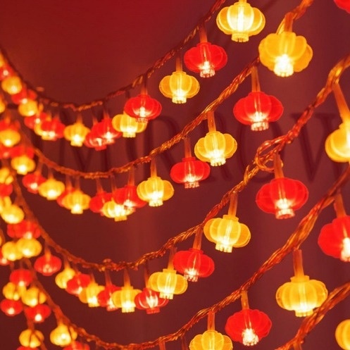 新年马年红灯笼中国结彩灯闪灯串灯满天星春节装饰家用过年氛围灯