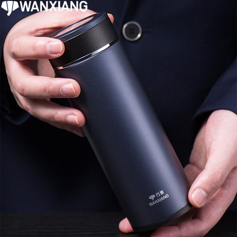 万象保温杯男士高档时尚泡茶杯图片