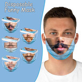 搞笑舒适透气面罩男 口罩女时尚 网红一次性三层个性 搞怪印花独立装