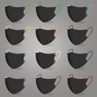 网红1次性3层黑色3D立体独立装 显瘦彩色耳带面罩 口罩女高颜值时尚